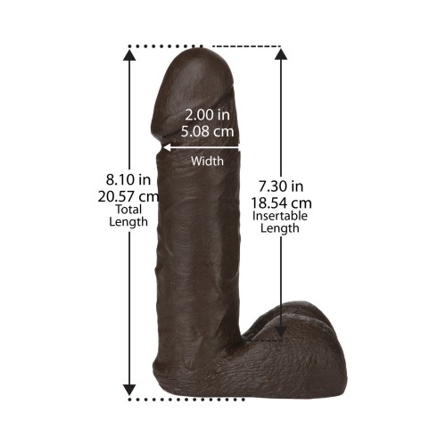 Vac-U-Lock 8 Inch Realistic Cock Black