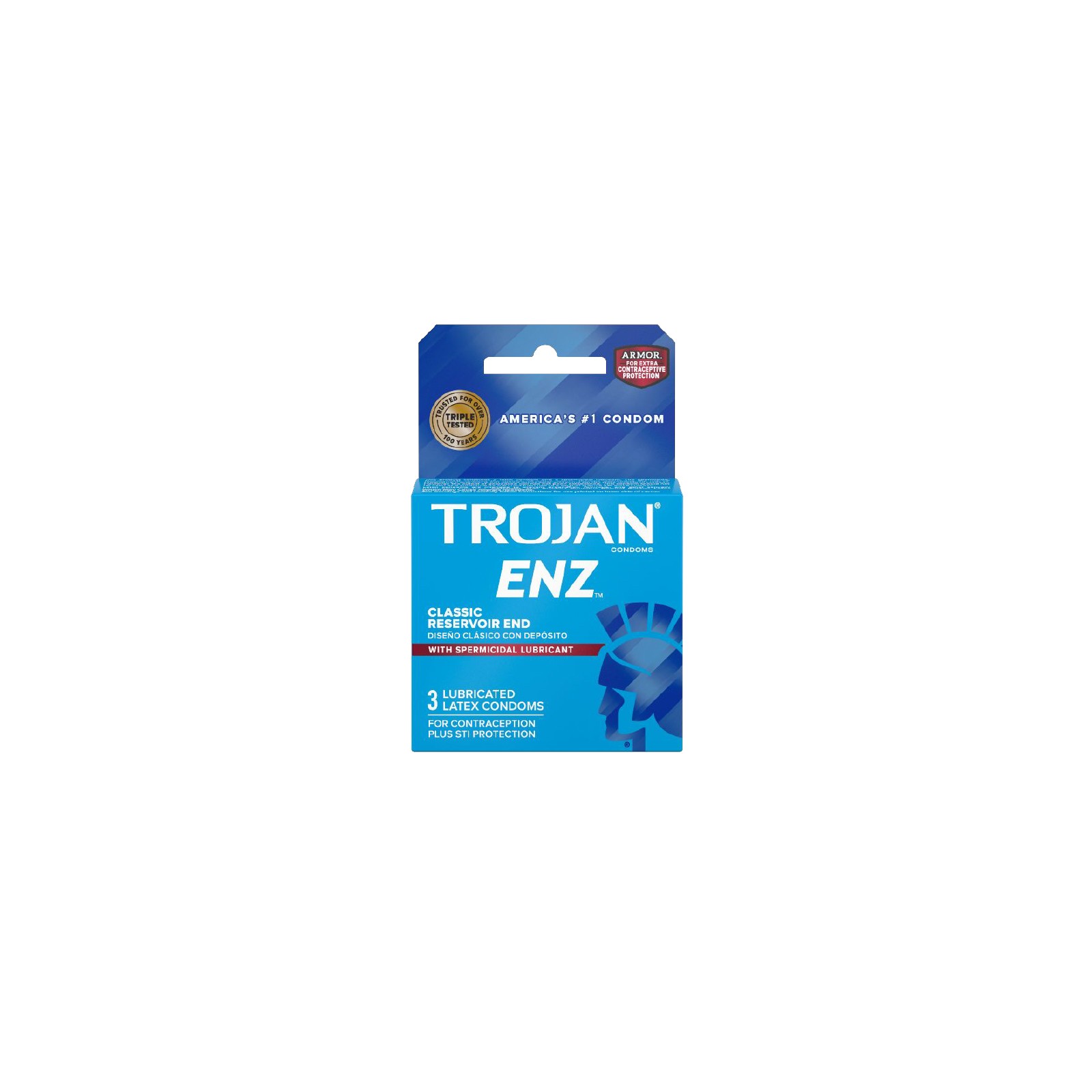 Trojan-Enz con Lubricante Espermicida Paquete de 3