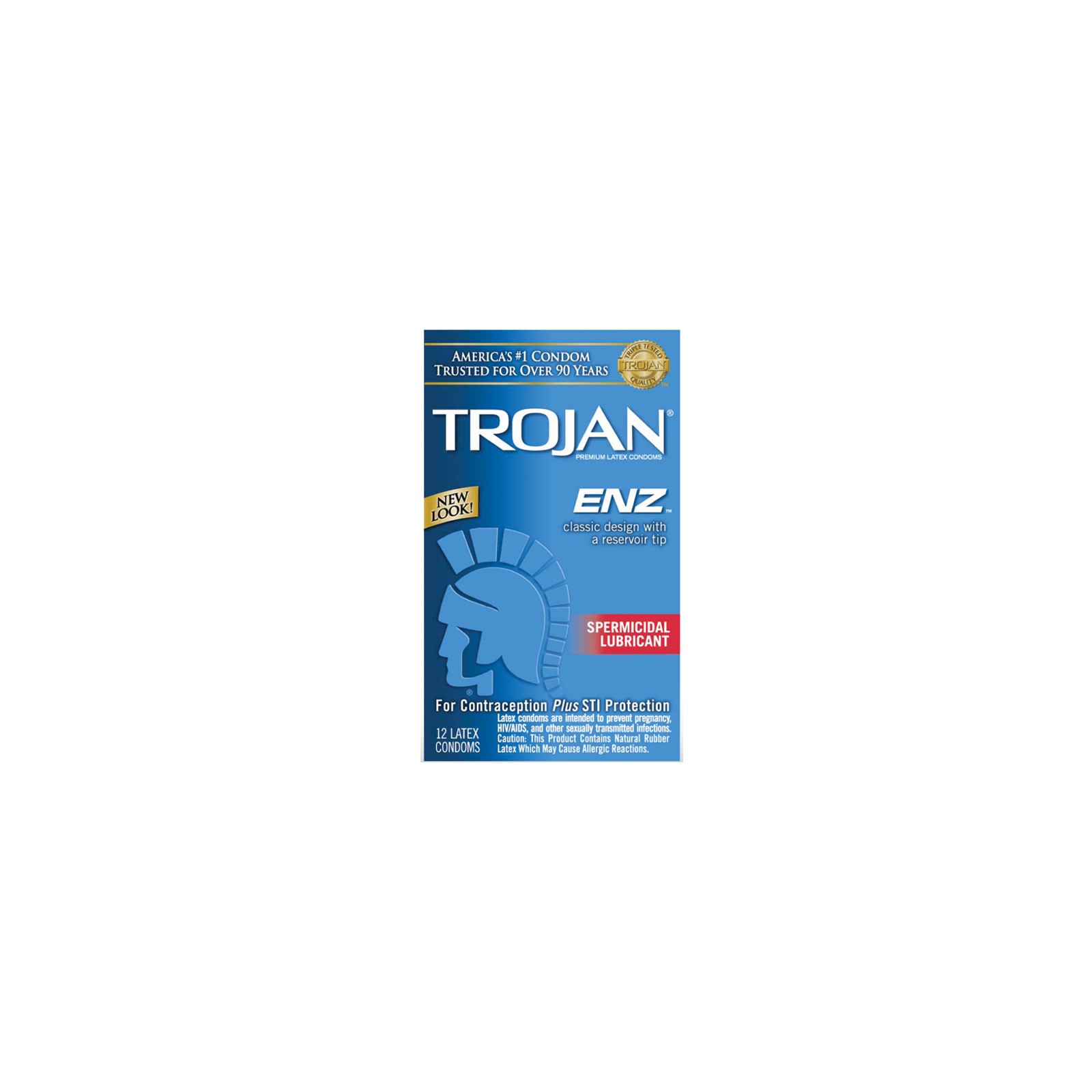 Condones Trojan-Enz con Lubricante Espermicida 12-Pack