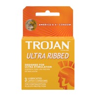 Condones Lubricados Trojan Ultra Ribbed