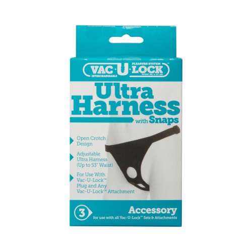 Vac-U-Lock Ultra Arnés Con Broches Negro