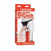 Vac-U-Lock 8 Inch Classic Dong with Ultra Harness