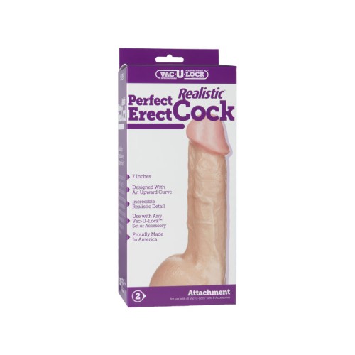 Vac-U-Lock Realistic Cock Attachment 7 Inch