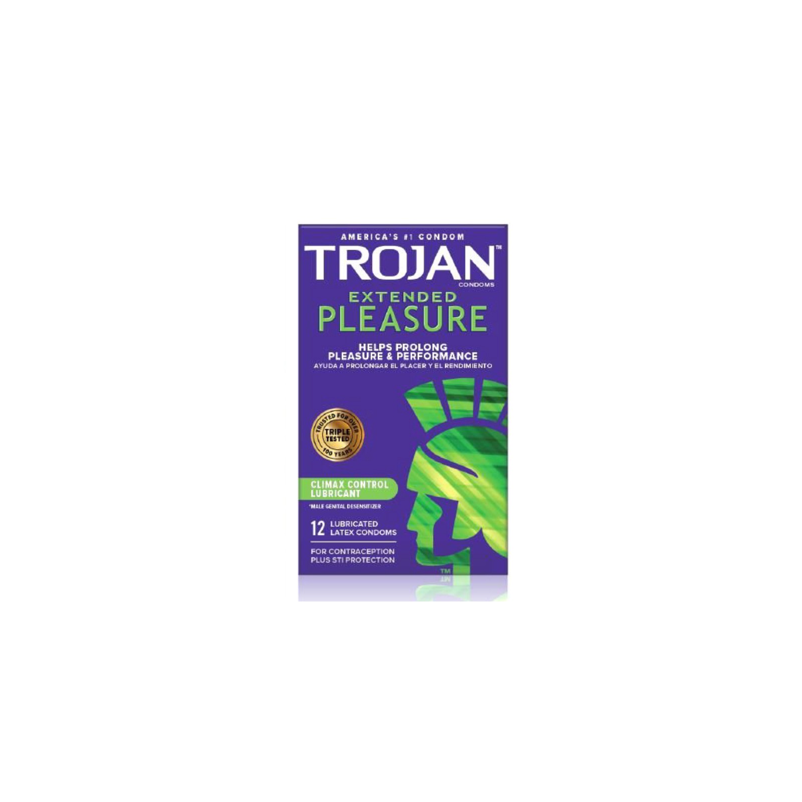 Condones Trojan Extended Pleasure con Lubricante de Control del Clímax