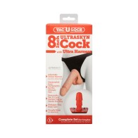 Vac-U-Lock 8-Inch ULTRASKYN Cock with Ultra Harness | Ultimate Strap-On