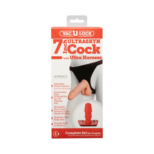 Vac-U-Lock 7 Inch ULTRASKYN Cock for Ultimate Strap-On Fun