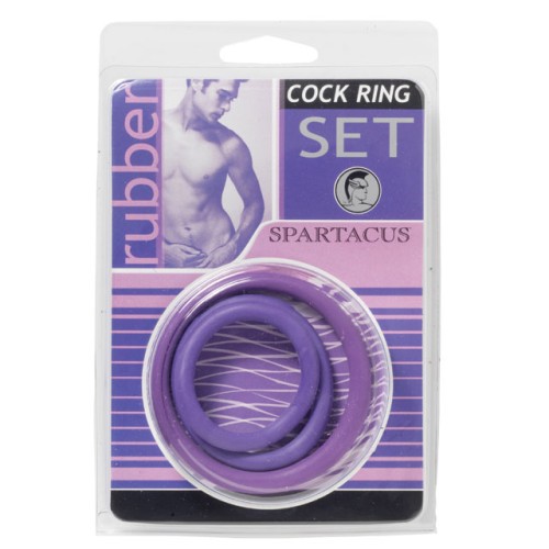 Juego de Anillos para el Pene Spartacus Morado