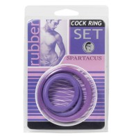 Spartacus Purple Cock Ring Set