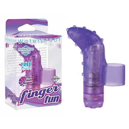 Pipedream Vibrador Texturado de Dedo Impermeable Morado