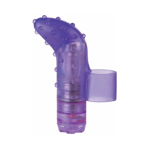 Pipedream Vibrador Texturado de Dedo Impermeable Morado