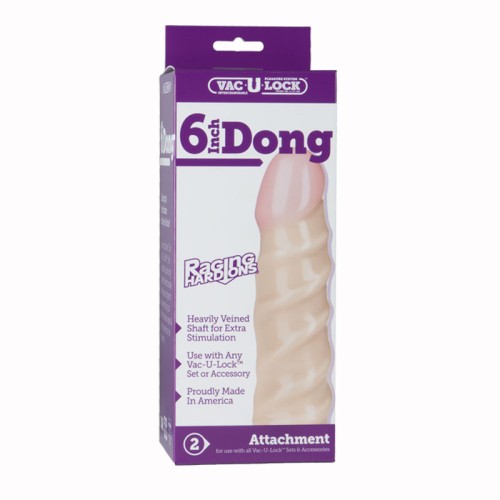 Dong Vac-U-Lock de 6 Pulgadas Raging Hard-Ons