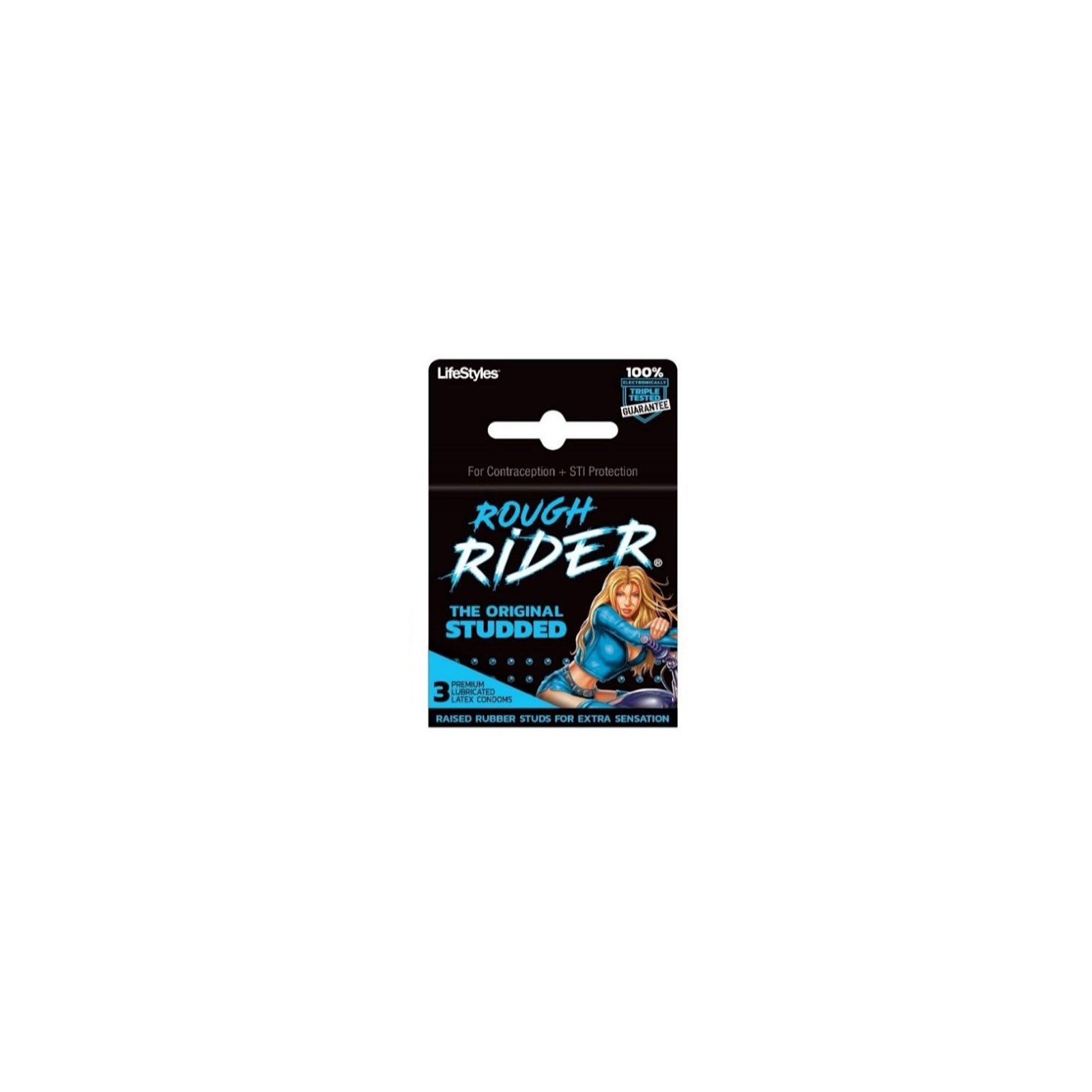 Condones Studded Originales LifeStyles Rough Rider 3 Pk