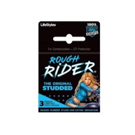 Condones Studded Originales LifeStyles Rough Rider 3 Pk