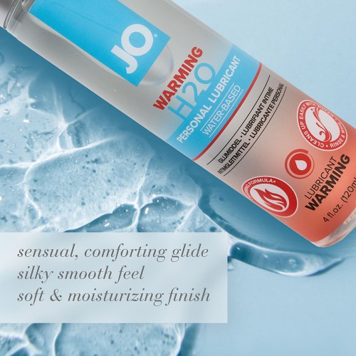 Lubricante H2O Warming a Base de Agua 4 oz. para Placer Mejorado