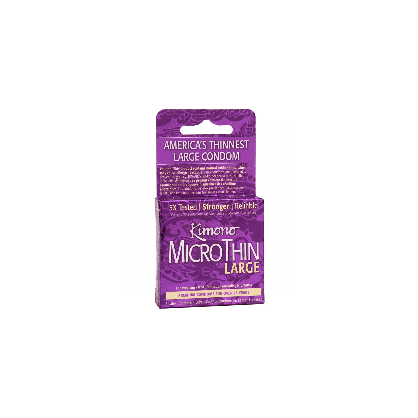 Condones Kimono Micro Thin Large - Paquete de 3