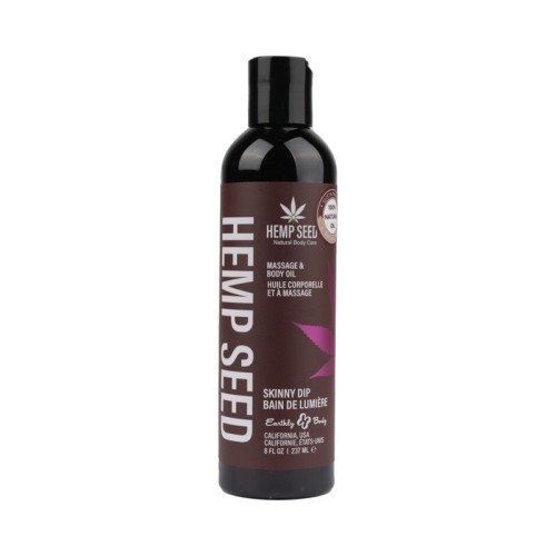 Aceite de Masaje de Semilla de Cáñamo Earthly Body Skinny Dip 8 oz.