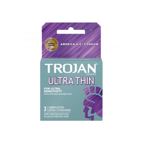 Condones Lubricados Ultra Finos Trojan