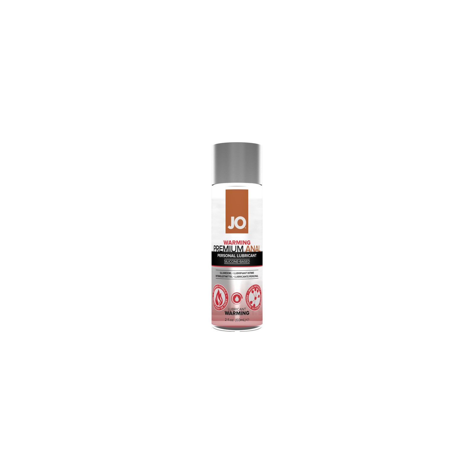 Lubricante Anal Calentador Premium JO 2 oz para Placer Intenso