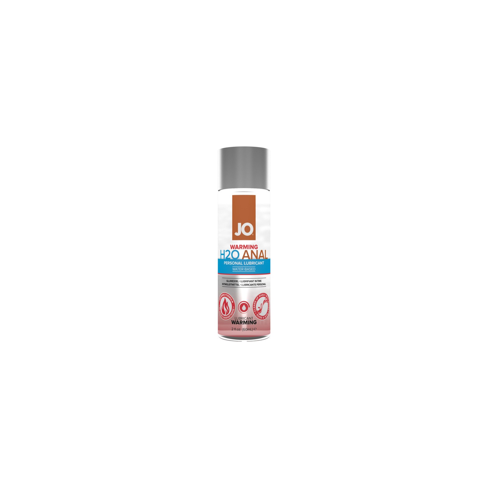 JO H2O Anal Warming Water-Based Lubricant 2 oz