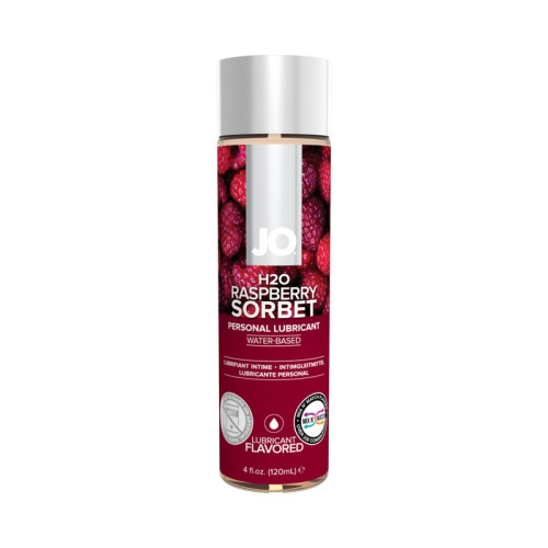 JO H2O Raspberry Sorbet Flavored Lubricant 4 oz - Delicious Pleasure