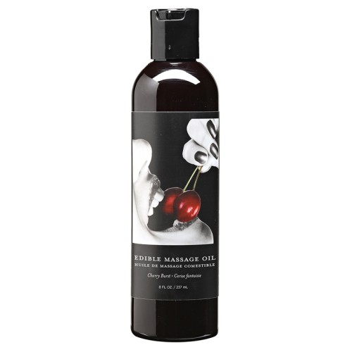 Aceite de Masaje Comestible Cherry Burst de Earthly Body para Placer Íntimo