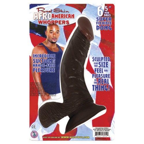 Dong Flexible Whopper Afroamericano de 6.5in - Placer Realista