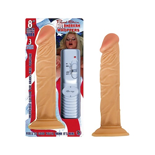 8 Inch All American Vibrating Dong for Realistic Pleasure