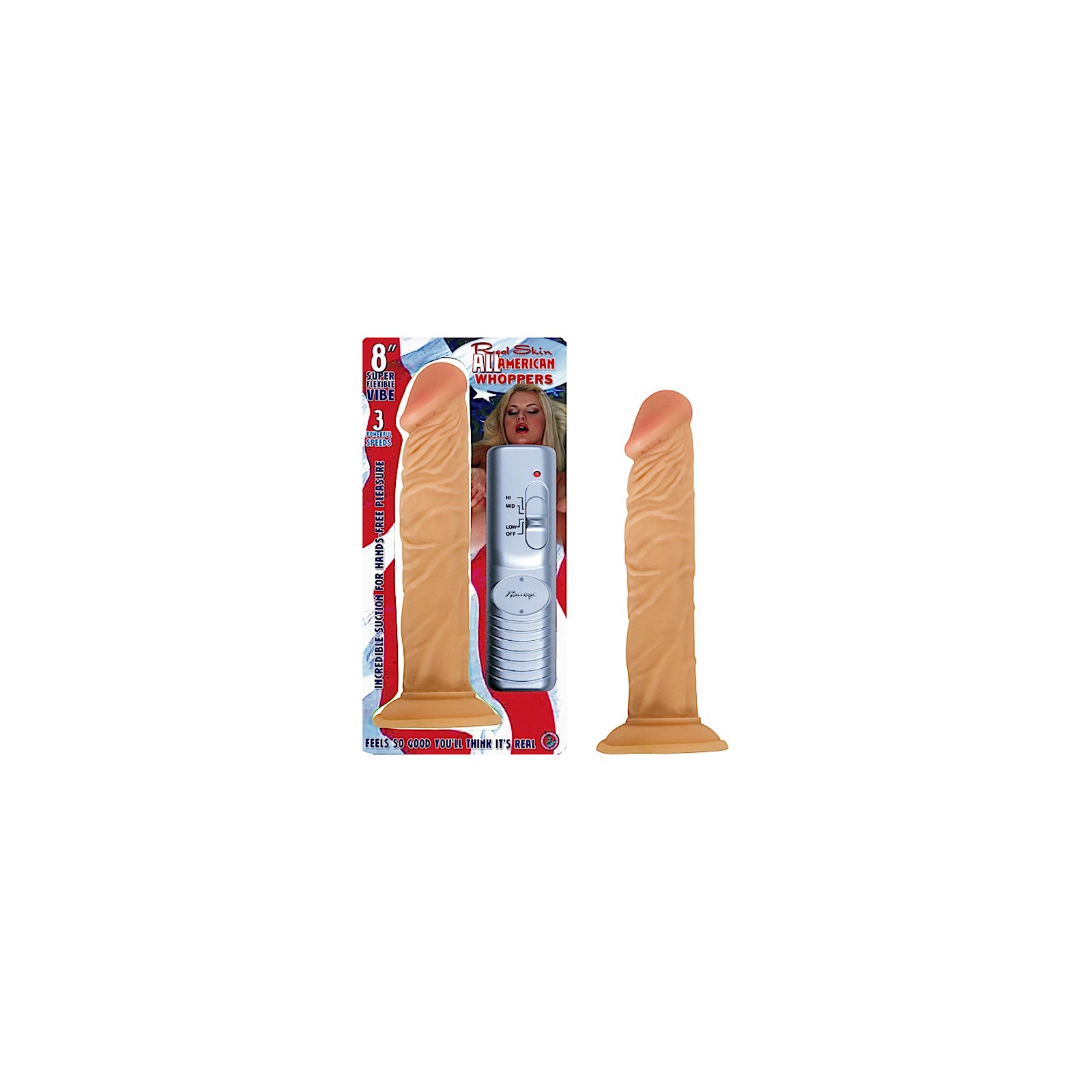 Dong Vibrador 8 Pulgadas All American para Placer Realista