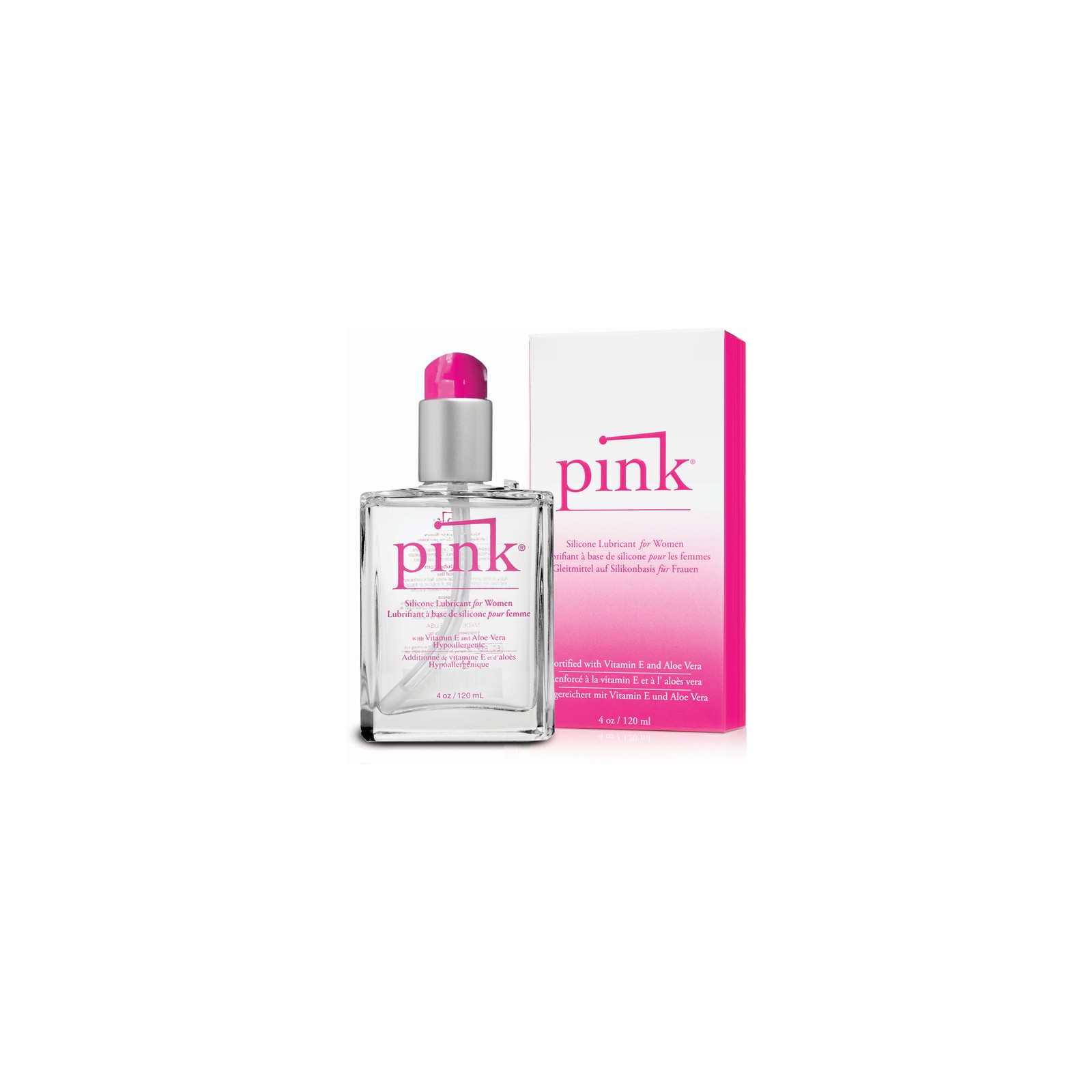 Pink Silicone Lubricant 4 oz - Gentle and Healing