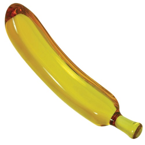 Glass Gem Amber Banana for Elegant Pleasure