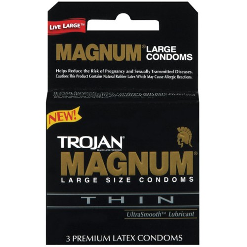 Trojan Magnum Thin Large Size Condoms - Comfortable Protection