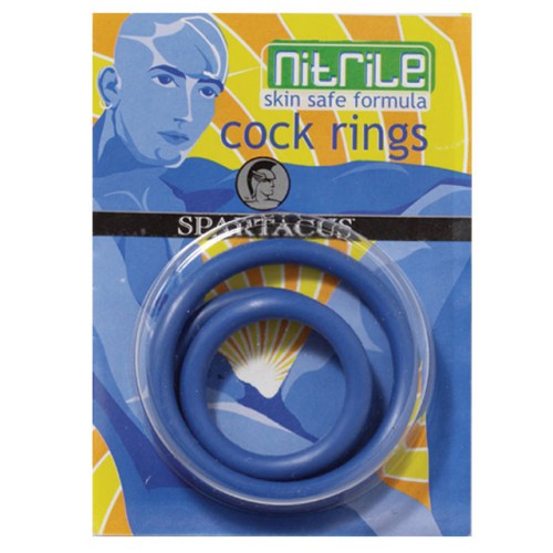 Nitrile Cock Ring Set Blue