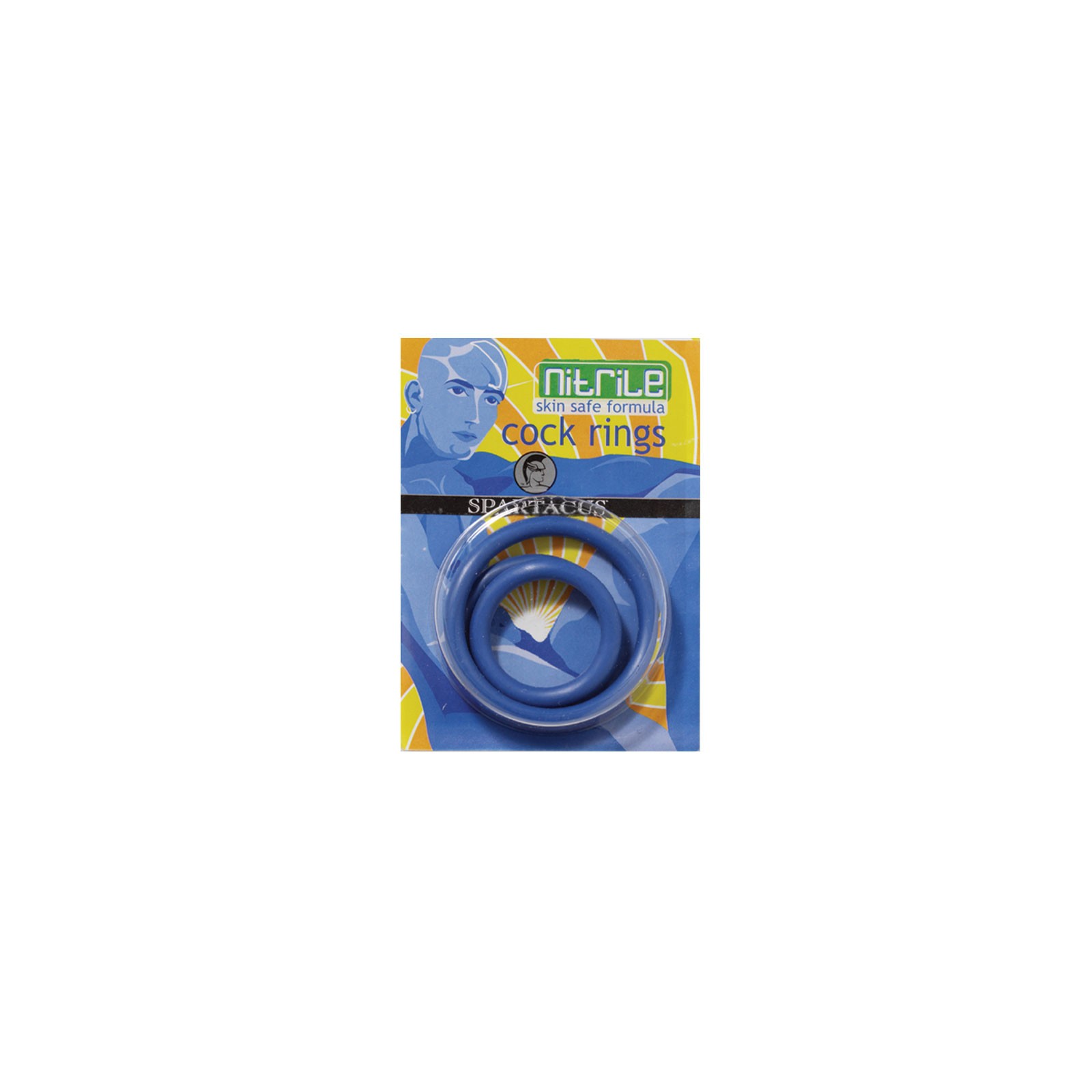 Nitrile Cock Ring Set Blue