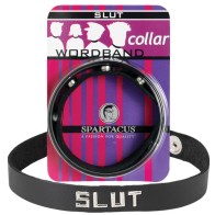 Collar de Cuero Pequeño con Inscripción Slut