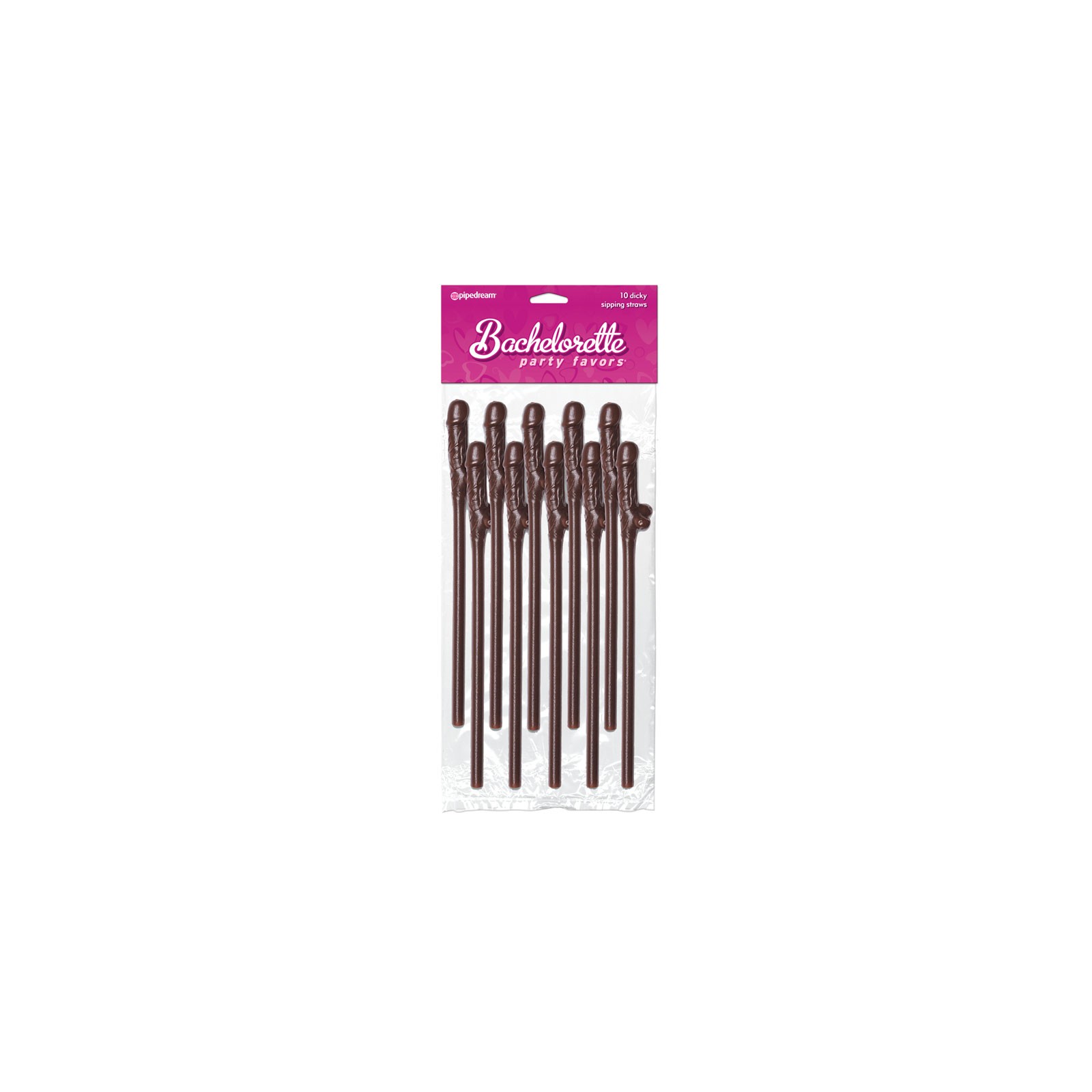 Pipedream Bachelorette Party Dicky Sipping Straws 10-Piece