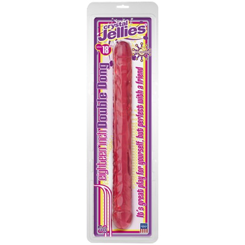 Crystal Jellies Double Dong - 18in Pink