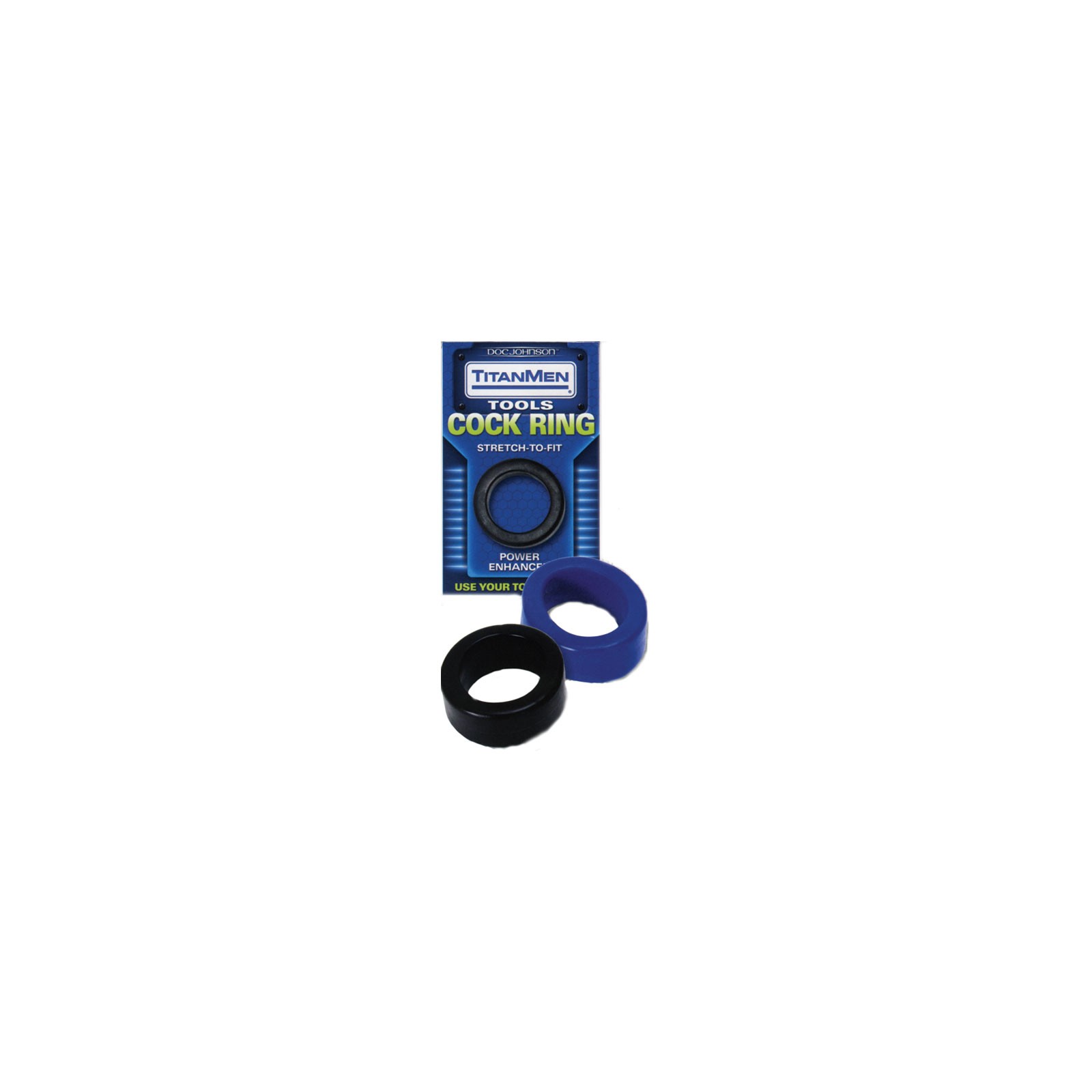 TitanMen Stretch-To-Fit Cock Ring Blue