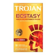 Condones Trojan Ecstasy Ultra Ribbed - Placer Supremo