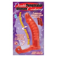 Double Penetrator Cock Ring with Anal Probe