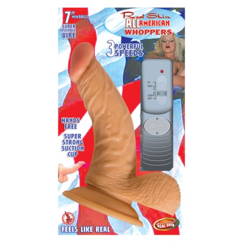 All American Whoppers Dildo Vibrador 7 Pulgadas - Realista y Divertido