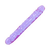 Doc Johnson Crystal Jellies Purple 12 Inch Double Dong - Maximum Pleasure Toy