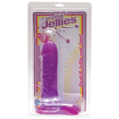 Crystal Jellies - Ballsy Super Cock Morado de 7 in. - Placer Sensacional