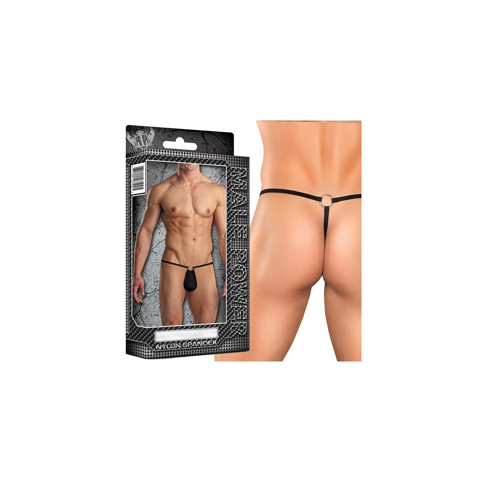 Male Power G-String with Front Ring One Size