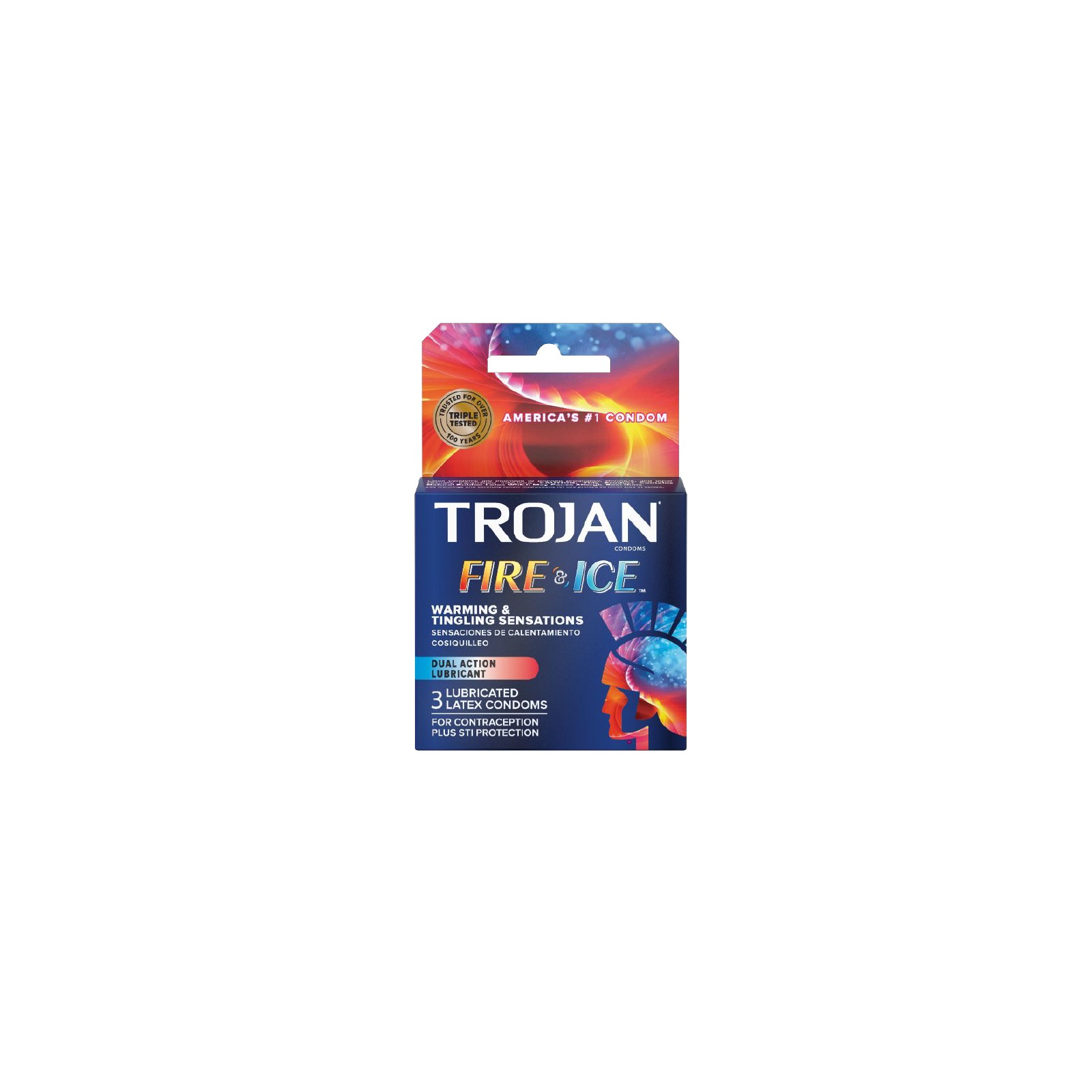 Condones de Latex Lubricados Trojan Fuego y Hielo - Placer Máximo