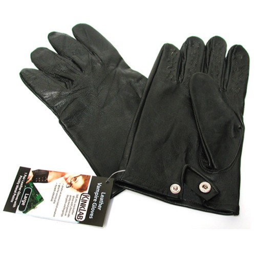 Leather Vampire Gloves Large