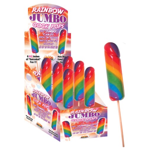 Rainbow Jumbo Cock Pops - Fruity Treats Display