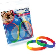 Gaysentials Rainbow Silicone Bracelet Set for Pride