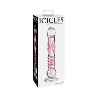 Pipedream Icicles No. 6 Textured Glass Dildo