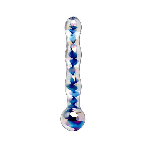 Pipedream Icicles No. 8 Wavy Glass Dildo Blue/Clear