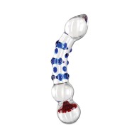 Dildo de Vidrio Curvado Texturizado Pipedream Icicles para Placer Elegante